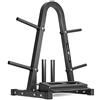 Marbo Sport - Supporto Multiplo MH-S007 2.0 - Porta pesi palestra casa per dischi, bilancieri e manubri - Attrezzi palestra multifunzione per allenamento fitness completo a casa