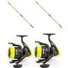 Generico Kit surfcasting 2 Trabucco vektor 4,20 mt 150gr + 2 mulinelli trabucco sonic 8000 mg fishing