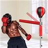 BRRIDE Pallone da boxe con spinning bar a 360°, regolabile in altezza, in pelle, per bambini, adolescenti, adulti, allenamento a casa