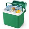 mille idee Frigo Portatile 25 Litri - Borsa Termica Rigida per Campeggio, Mare e Viaggi - Isolamento Termico - Colori Verde/Blu - 23 x 39 x 39 cm (Verde)