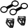 SGerste confezione da 4 universale durevole SCUBA Dive Diving Snorkel tubo di respirazione Quick Release/Mask clip fermo & doppio loop Keeper