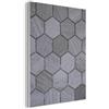 MuchoWow© Pannello Decorativo Parete Pannelli Fonoassorbenti Per Pareti 60x80 cm Acustici Decorazioni Casa Design Isolante Acustico Fonoisolanti Fonoassorbente Piastrella - Grigio - Forme