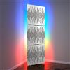 ua acoustics Set di 3 trappole acustiche per bassi con lampada da terra RGB | Supporto acustico mobile angolare retroilluminato a LED | 150x50x15cm | Insonorizzazione e diffusione | [WAVE-15 | Bianco]