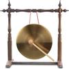 Generic Mini Gong - Gong a percussione a mano, in rame, per bambini, strumento a percussione da 10 cm, con in legno e corda da appendere, per casa e ufficio