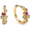 SINGULARU - Orecchini Rainbow Bubbles S. Ottone con Placcatura in oro 18 kt e Zirconia. Gioielli da donna.