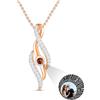 QuanMonei Collana con proiezione di immagini personalizzate Collana con proiezione di immagini in argento sterling 925 con foto all'interno, Collana con ciondolo con foto in 100 lingue, regali per fidanzata