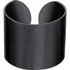 Richsteel Anelli per ragazzi Anello per pollice con polsino opaco Anello a fascia larga 17mm Adatto per taglia USA 6-12 (taglia EU L1/2-Y) Anello per uomo Gioielli Anello per dito aperto regolabile grande nero