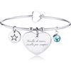 MunkiMix Braccialetti Personalizzati Acciaio Inossidabile per Donna Bracciale Cuore Personalizzato Bracciale Aperto Regali per Amich Fidanzata Moglie