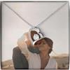Bramart Collana Donna con Dedica Personalizzabile, Finitura in Oro Bianco o Rosa, Argento, Idee Regali per lei, Compleanno o Natale - Cofanetto con DEDICA incluso (1 Cuore Personalizzabile 1)