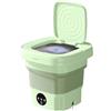 Generico Calzini intimi for dormitorio studentesco for lavatrice pieghevole piccola da 8 litri, mini secchio for biancheria portatile for pulizia(Green)