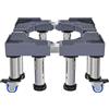 MQZHUK Supporto per Lavatrice, Base per Lavatrice Regolabile Lunghezza/Larghezza 41-63cm Altezza 28-30cm Supporti 100 kg, Base per Lavatrice per Frigorifero Asciugatrice e Congelatore 8 Piedi Fissi Gray