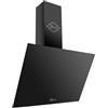 GURARI Cappa aspirante 60 cm Nero Vetro GURARI 286 BL 6 Pr, cappa da cucina Classe di efficienza energetica A, cappa inclinata 1000m³/h, cappa da parete telecomando