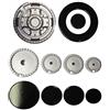 Franza Kit 5 bruciatori sostitutivi per Electrolux Rex Aeg Zanussi completi di piattelli spartifiamma 4 fuochi + tripla corona per cucina piano cottura 5 fuochi - Prodotto originale K44BLT