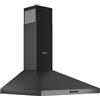 Wiggo A630P - Cappa aspirante 60 cm, 680 m³/h, per cucine grandi, con 3 livelli di aspirazione, classe di efficienza energetica A, con 2 filtri a carbone, cappa aspirante a parete, colore: Nero