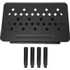 Fockety Supporto Rialzato per Computer Desktop con Cassetto Ventilato 3 Altezza Regolabile Stampante in Metallo Supporto per Laptop Ripiano per Computer Cuscinetto da 20 Kg (BLACK)