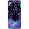 MUTOUREN Cover per Samsung Galaxy A71 5G Custodia in Silicone TPU Trasparenti Ultra Sottile Antigraffio Antiurto Protettivo Case con Pellicola Proteggi Schermo, Cielo Stellato e Leone