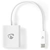 NEDIS Adattatore USB | USB 3.2 Gen 1 | USB-CT Maschio | VGA femmina 15p | 5 Gbps | 0,20 m | Rotondo | nichelato | PVC | Bianco | Polybag