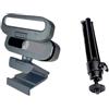 TIEOAXFT Webcam USB 4K con luce di riempimento, regalo Halloween, pronta all'uso, telecamera for lo streaming messa a fuoco automatica