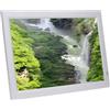 YPAPBHT Cornice for foto digitali con schermo LED da 22 pollici/24 pollici, lettore video ad alta definizione, riproduzione ciclica automatica di foto e video.(White,24-inch)