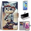 MUTOUREN Cover per Xiaomi Redmi Note 10 4G/Redmi Note 10S con Proteggi Schermo, Custodia a Portafoglio in Pelle Antiurto con Flip Cover Funzione di Supporto, Gatto alla moda