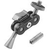 FEICHAO Doppia testa a sfera Magic Arm 1/4 vite/carico filettato 1,5 kg adattatore di collegamento per gabbia fotocamera SLR (tipo B)
