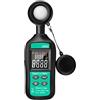 ZXZZAS Misuratore di luce, Contatore di illuminamento, misuratore di illuminamento digitale, misuratore di illuminamento portatile, strumento di misurazione della temperatura ambiente palmare,