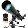 Generic Rifrattore astronomico, apertura 80 mm, 900 mm, per bambini principianti e adulti, grande astronomia per bambini per esplorare lo spazio lunare