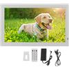 Akozon Foto Digitale da 22 Pollici, Smart Frame HD 1080P Supporto Multifunzione Immagine Video Riproduzione Musicale Orologio Calendario 100‑240 V Spina UK 100240 V (Spina europea)