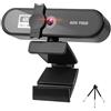 Knadgbft Webcam 4K 1080P Mini Webcam 4K Full HD Webcam con microfono 30Fps Webcam USB per messa a fuoco automatica PC portatile videocamera durevole facile da usare