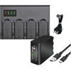 CQJFCYBRA NP-F980 NP-F970 NPF960 NPF970 Batteria Con Caricabatterie Rapido LCD, Compatibile Con Sony, For PLM-100 CCD-TRV35 MVC-FD91 MC1500C NP-F550(1Pc with Charger)