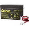 LONG WP0.8-12S WP0.8-12S - Batteria al piombo 12 V 0,8 Ah (AGM) (L x A x P), 96 x 62 x 25 mm, spina JST