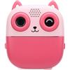 Naroote Fotocamera Digitale 1080P, Fotocamera a Stampa Istantanea con Schermo da 2,4 Pollici da 48 MP, Zoom Digitale 6X per i Viaggi (PINK)