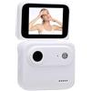 Annadue Fotocamera Sportiva con Schermo Ribaltabile, Fotocamera Sportiva HD 1080P, Grandangolo da 143°, Anti-vibrazione, da Viaggio Portatile con Foto da 48 MP per Cicl (WHITE)