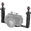XDSXHYXJZ Compatibile con GoPro - Stabilizzatore in alluminio con doppia impugnatura, supporto for vassoio for fotocamera subacquea
