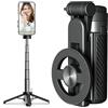 Generico 2025 New 4-in-1 Multifunctional Magnetic Selfie Stick - Universal 360° Rotation Phone Tripod, Extendable Detachable Tripod Stand for Travel Vlog (Black)