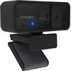 Kensington W1050 1080p Webcam grandangolare a fuoco fisso per videoconferenza, doppio microfono stereo, controllo software, copertura per la privacy, funziona con Microsoft Teams, Google Meet, Zoom e