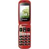 Emporia ONE V200_001 - Telefono cellulare con aletta facile da usare con fotocamera da 2 MP, nero/rosso