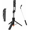 LICAEVEY Asta Selfie Treppiede per Telefono, Supporto in Metallo ABS Allungabile Portatile da 3,3 Piedi con Telecomando Wireless, per Smartphone OS X da 6 a 9 Cm di Larghezza da Viaggio