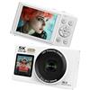 VBESTLIFE Fotocamera Digitale 5k per Fotografia, Fotocamera a Doppia Schermata da 80 MP con Zoom Digitale 18x, Luce di Riempimento, Fotocamera Vlog WiFi Compatta per Adolescenti, (32GB)