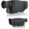 cdpdmai Portatile Monoculare Visore Notturno A Infrarossi Dispositivo Giorno Notte Usa 410m Campo di Rilevamento, 2-8X Zoom, per Esplorazione all'aperto, Osservazione Della Fauna Selvatic(Color:Black)