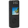Jectse Fotocamera Corporea con Registrazione Audio e Video, Fotocamera Indossabile FHD 1080F con Rotazione di 180 Gradi, Fotocamera Indossabile Anti-vibrazioni di Tipo C per Civili