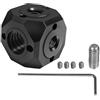 NovelGoal Staffa per foro per vite, adattatore magico cubico per montaggio da 1/4 3/8, compatibile con fotocamere DSLR Go-pro Gabbia, flash, microfono, monitor, treppiede (Magic Cube A)