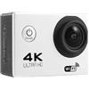 AMRTTWY Action Camera, Videocamera subacquea Ultra HD 4K con casco impermeabile, schermo da 2,0 pollici, videocamera sportiva WiFi,per Ciclismo, Moto(WHITE)