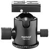 Mantona Basic TBH 3.VIII - Testa a sfera panoramica a 360° con frizione e piastra a sgancio rapido, portata 25 kg, altezza 12 cm, peso 740 g, per foto treppiede, DSLR e fotocamera DSLM