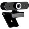 Generic Webcam con microfono USB Plug and Play Computer Periferica Camera per videochiamate Lezioni online Conferenza Obiettivo HD Correzione riduzione del rumore Rotazione 360 Base multifunzione Messa a
