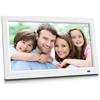 BoTongSiHai Grande Cornice Digitale Per Foto - Schermo IPS HD, Telaio Elegante, Album Fotografico Digitale Con Telecomando, USB/SD, Riproduce Video/Musica/Foto/E-book, Montabile A Parete(White,24in)