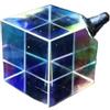 LXXOZ 1Pc Color Prism Pendant Piccola collana Cubo luminoso a sei lati Prisma colorato (20x20x20m)