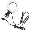 CFTGIW 4in LED LED Dimmeble Selfie Riempie Luce con Clamp/Holder per Video in Diretta per Tablet per Laptop PC Illuminato Dimmable LightSelfie Light Lightring Lighting With Clipring Light for Laptop