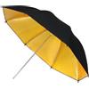 DynaSun UR02GB Ombrello Professionale da Studio Riflettente, 84 cm, Oro/Nero