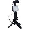 Generic Supporto per telefono treppiede con microfono, kit per vlogging Kit video